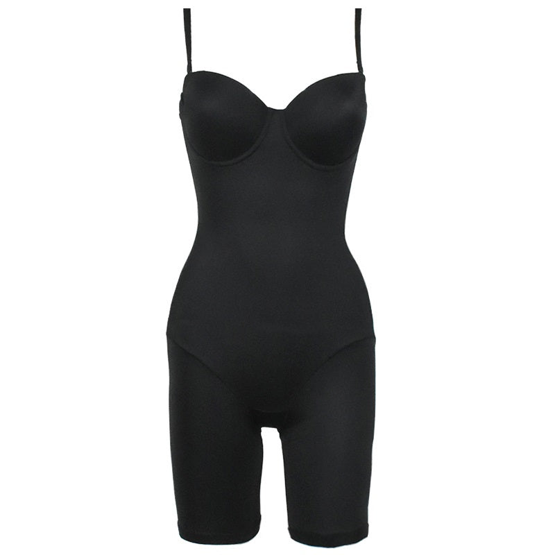 Cardi Romper shapewear with Built in push up bra