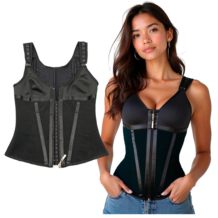 Colombian 16 steel bone waist trainer with built-in bra