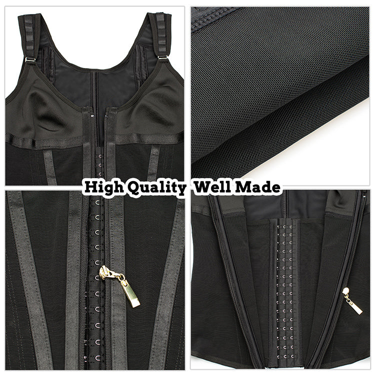 Colombian 16 steel bone waist trainer with built-in bra