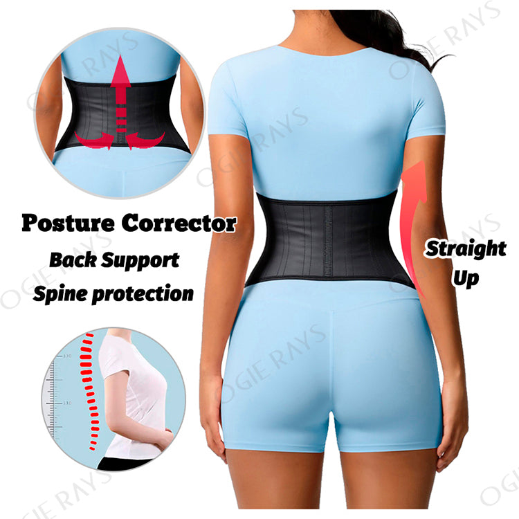 WT0-43 Short Torso 25 steel Bone latex Waist trainer