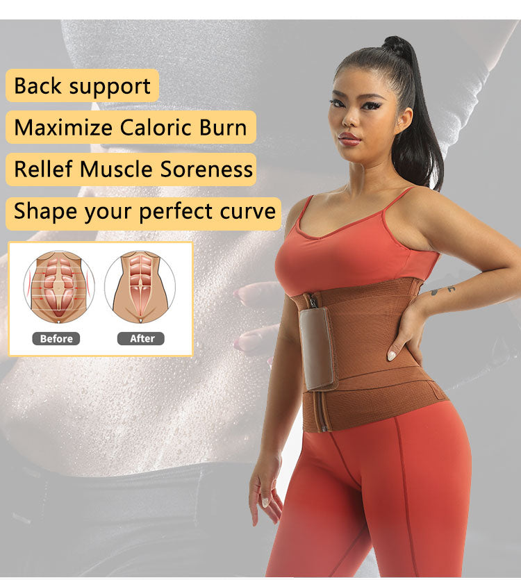 Mk Curve Exercise/ postpartum Waist Trainer with hooks and zip