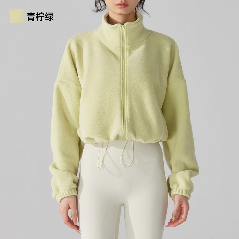 Mk Curve Fleece crop jacket