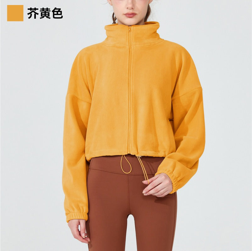 Mk Curve Fleece crop jacket