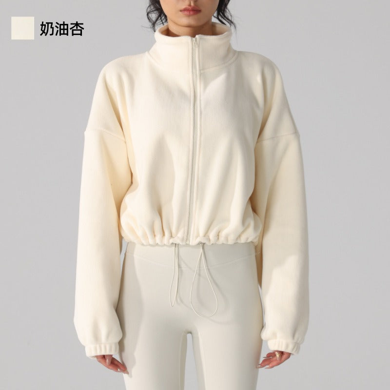Mk Curve Fleece crop jacket