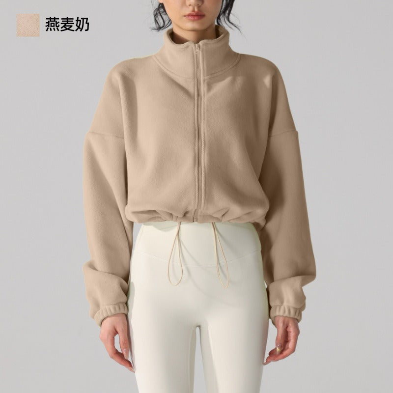 Mk Curve Fleece crop jacket