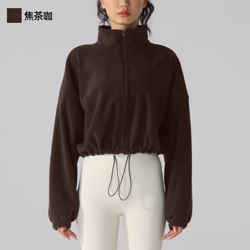 Mk Curve Fleece crop jacket