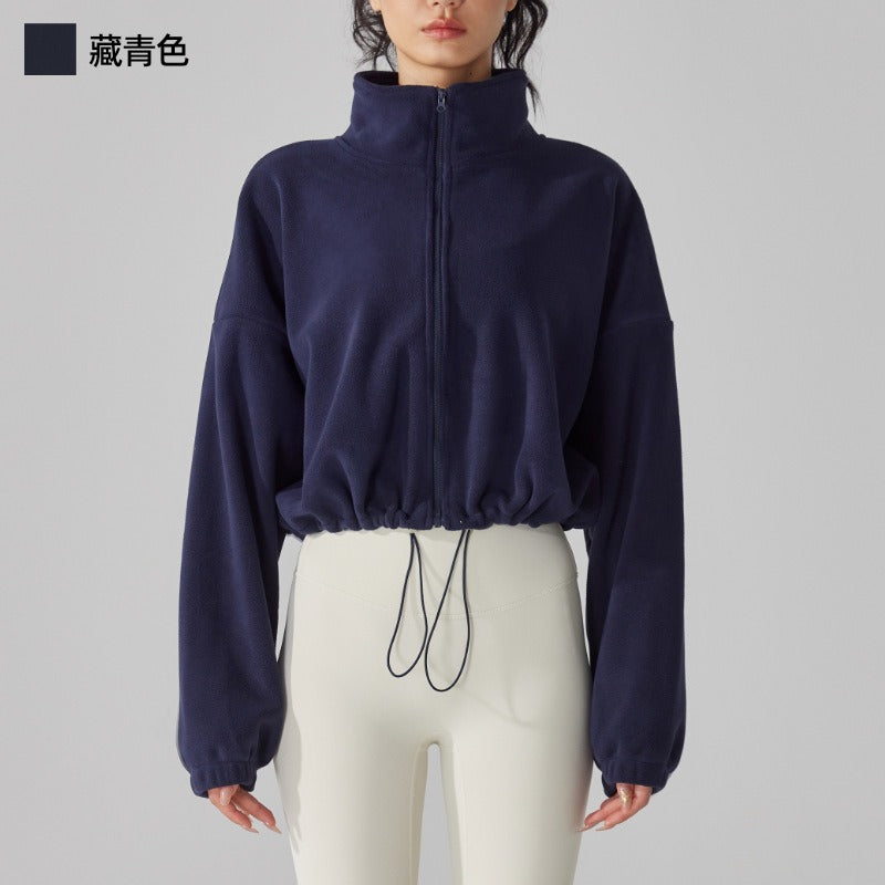 Mk Curve Fleece crop jacket
