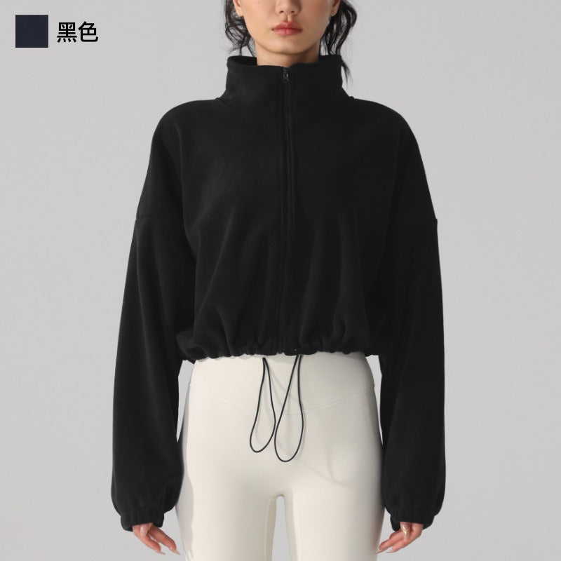 Mk Curve Fleece crop jacket