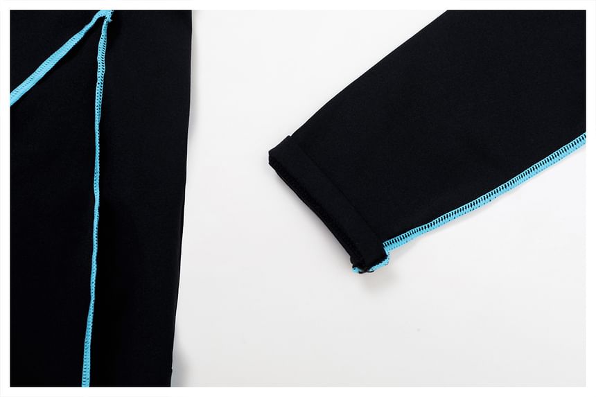 Long sleeved zipper short sportwear