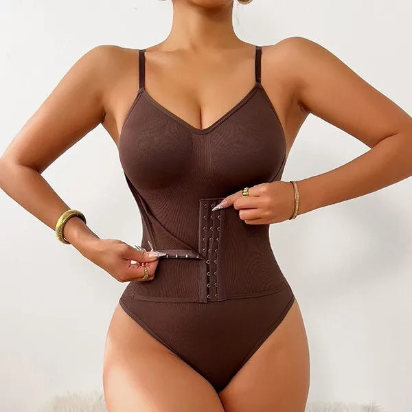 SWBX-54 Tummy control Thong bodysuit with belt hooks