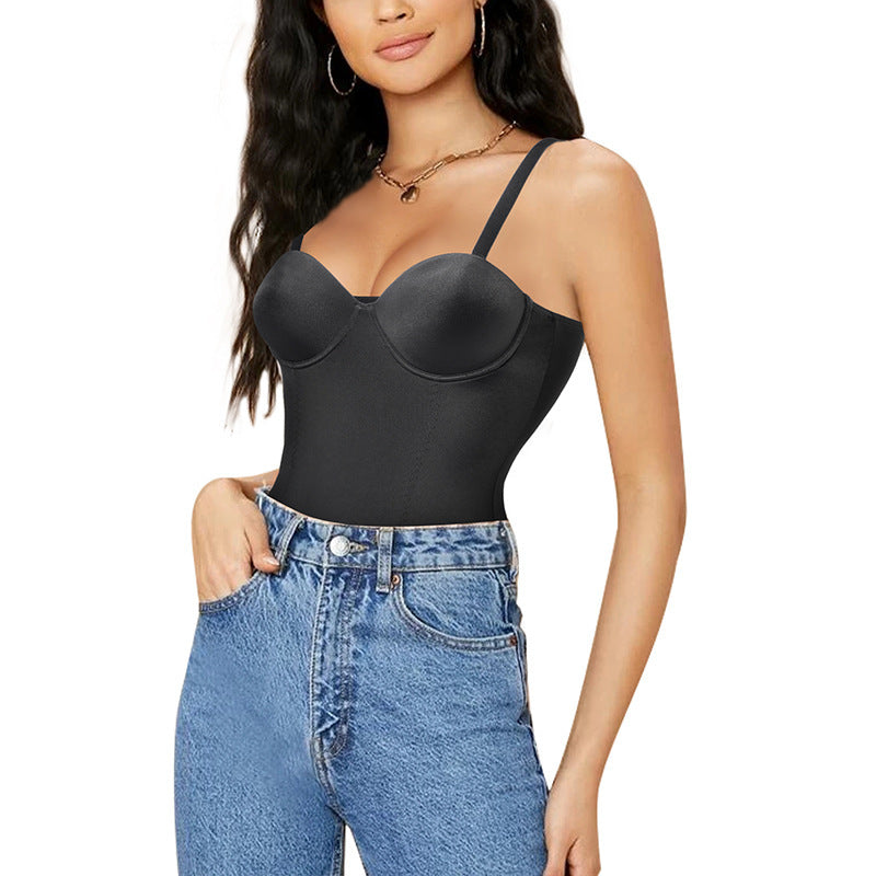 SWBX-53R Lace-up Tummy Control Bodysuit with push-up bra