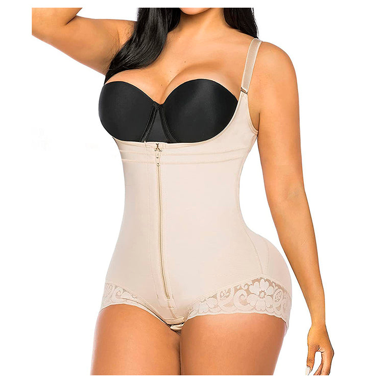 SWBX-53 Double compression Front zipper Faja Bodysuit
