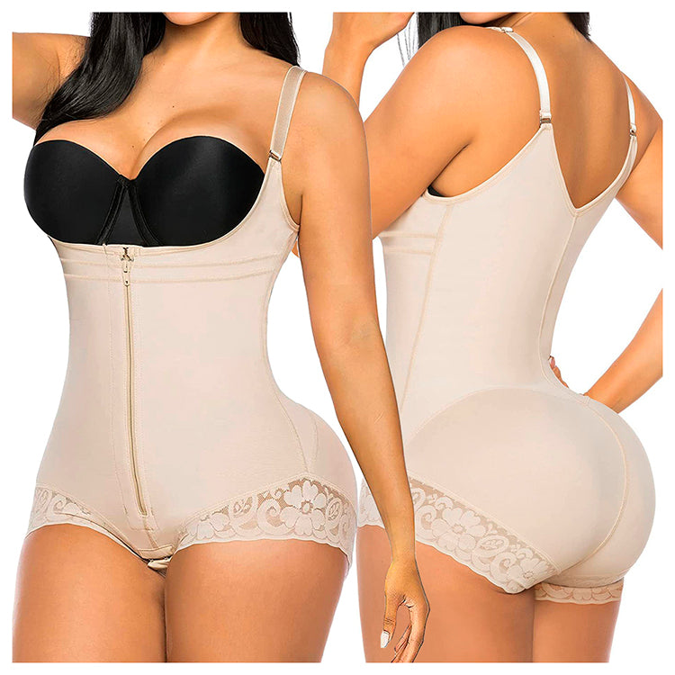SWBX-53 Double compression Front zipper Faja Bodysuit