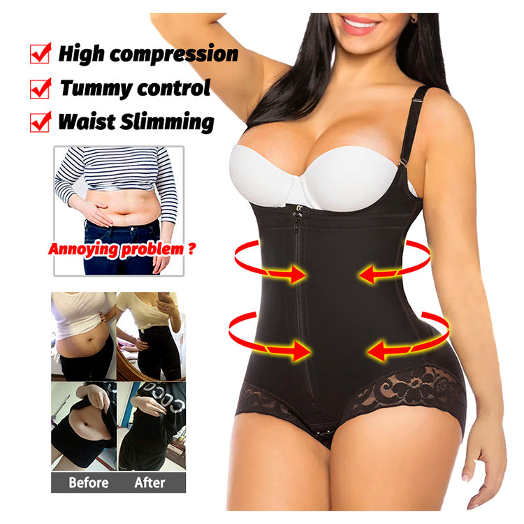 SWBX-53 Double compression Front zipper Faja Bodysuit