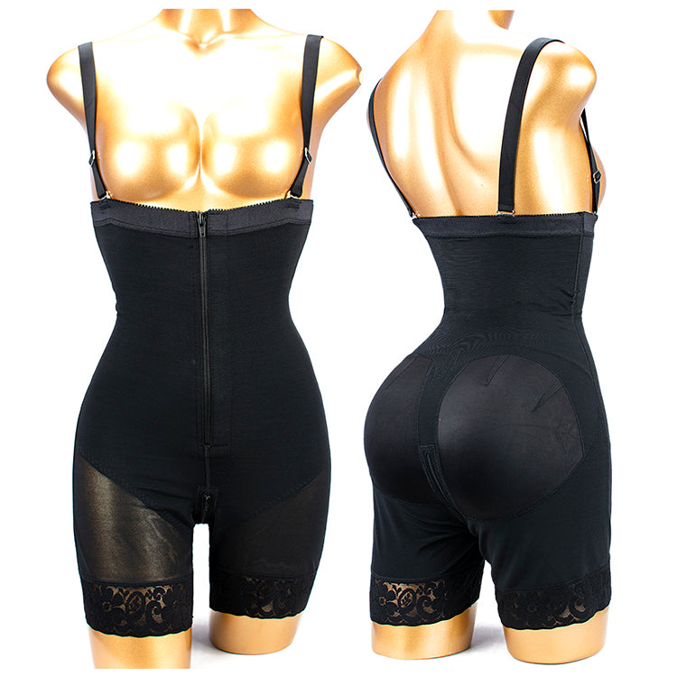 SWTB-64 High Rise Butt lifter Short with removable straps, Hooks and zip