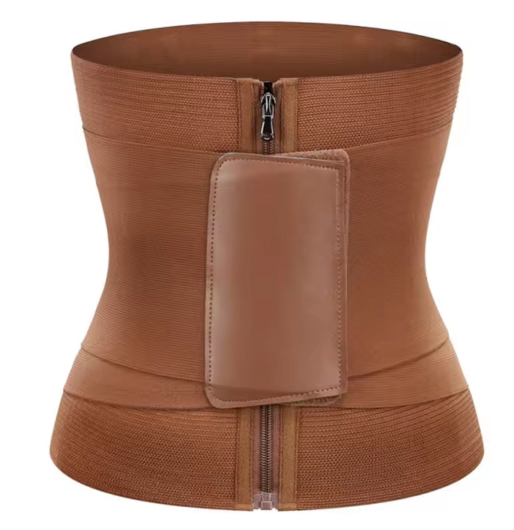 Mk Curve Exercise/ postpartum Waist Trainer with hooks and zip