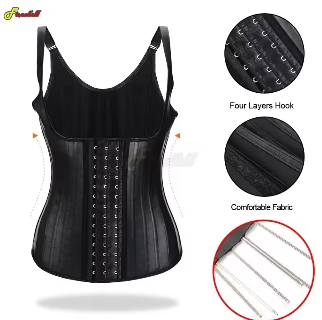 25 steel bone long torso unisex waist trainer with back support