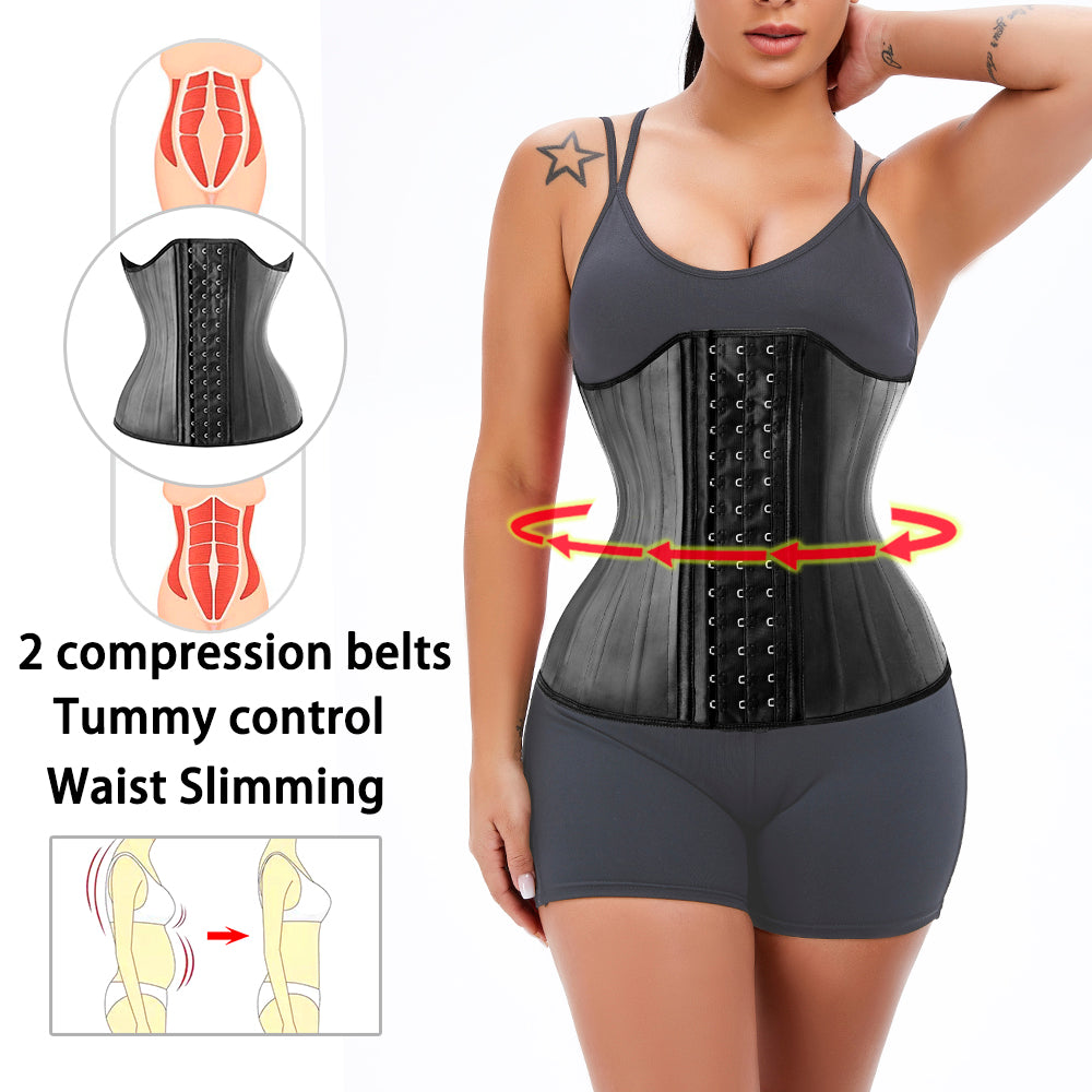 WT0-43 Short Torso 25 steel Bone latex Waist trainer