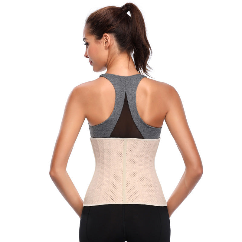 WT0-43 25 steel boned corset breathable latex waist trainer