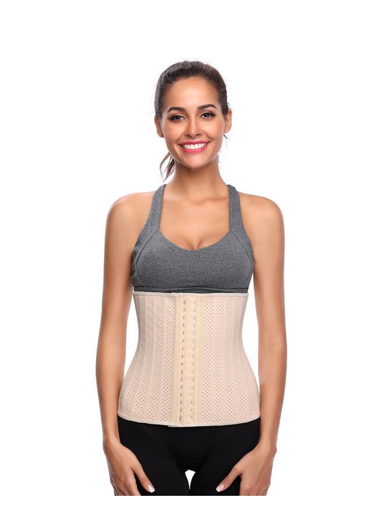 WT0-43 25 steel boned corset breathable latex waist trainer