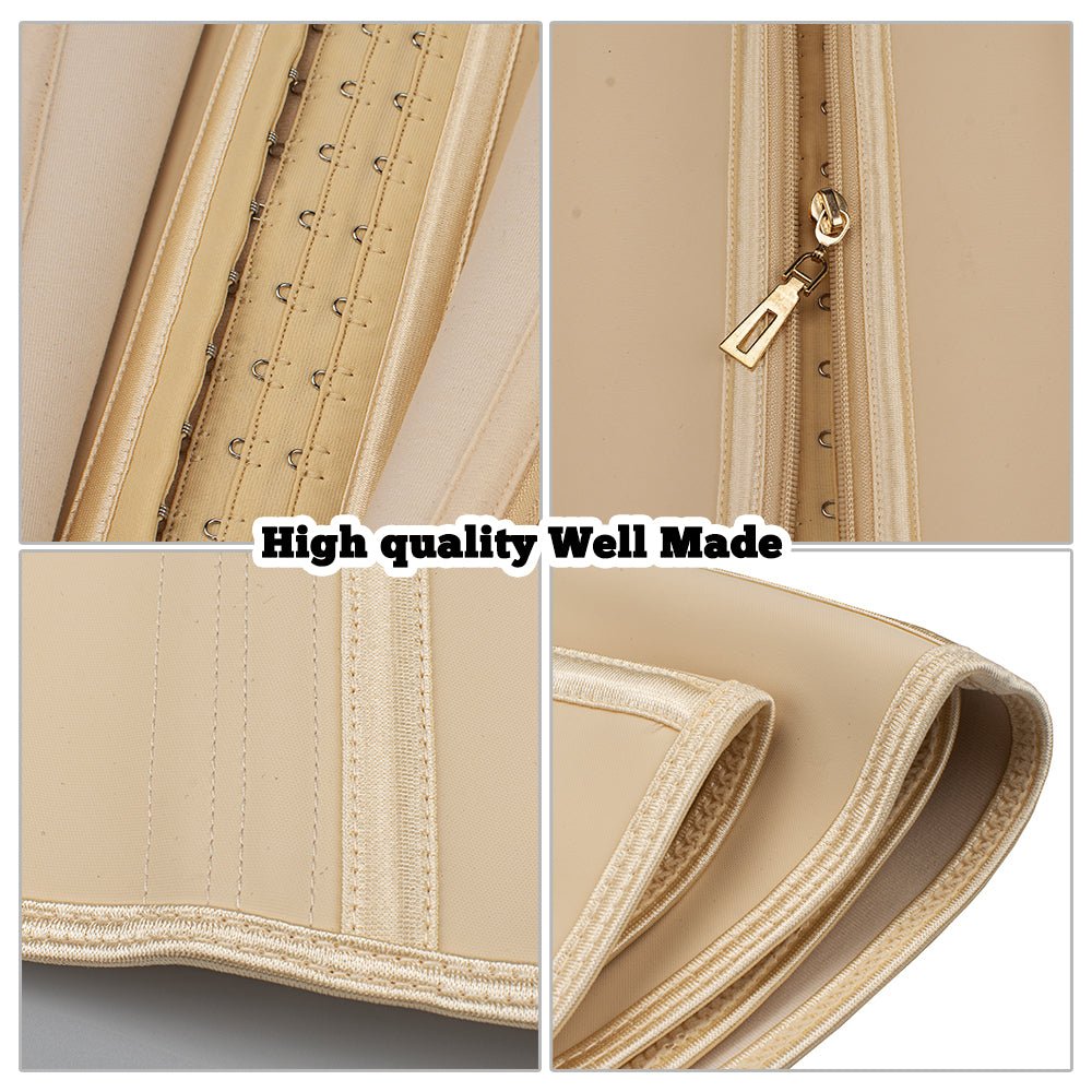 WT0-53 15 steel bone,  long Torso Latex waist trainer