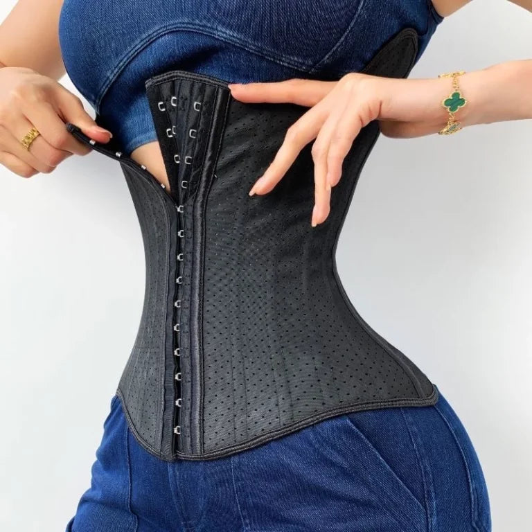 25 steel bone Breathable angel wing Latex Waist Trainer