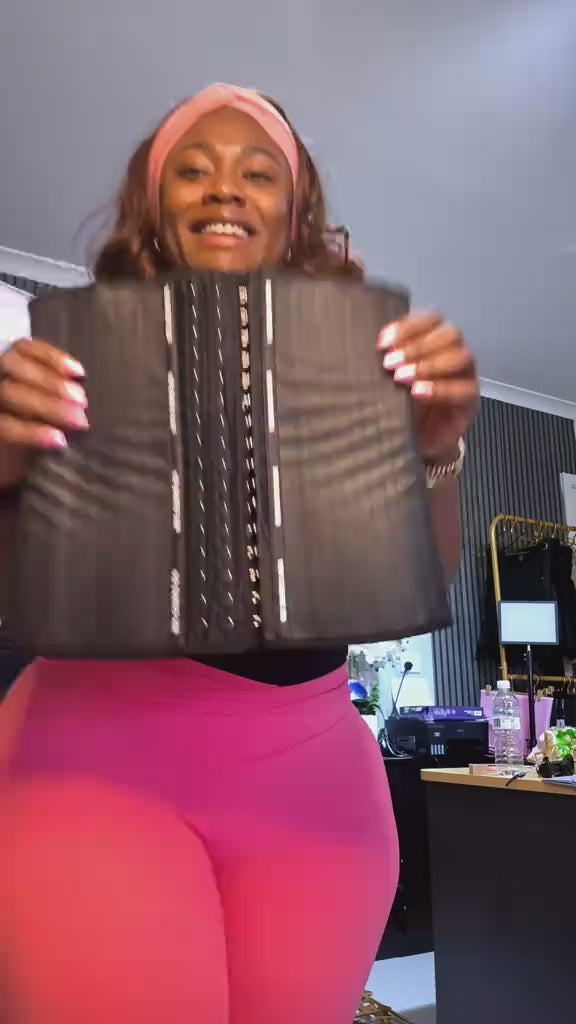 25 steel bone latex unisex waist trainer