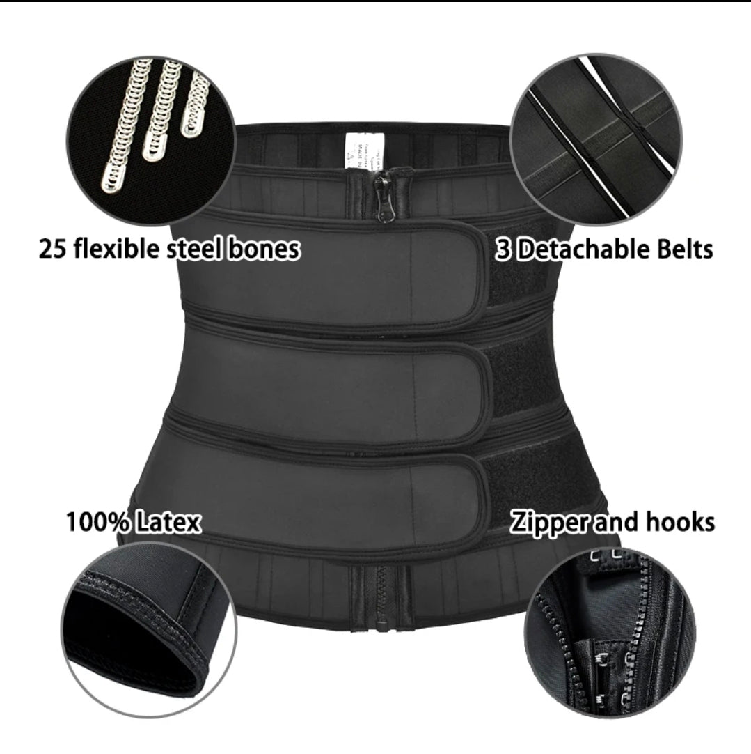 Mk Curve Plus size waist trainer with 3 removable straps