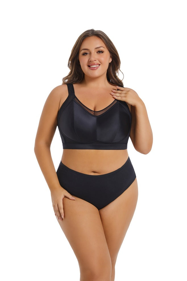 Plus size full coverage wireless bra