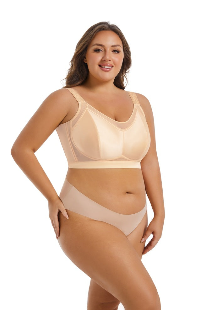 Plus size full coverage wireless bra