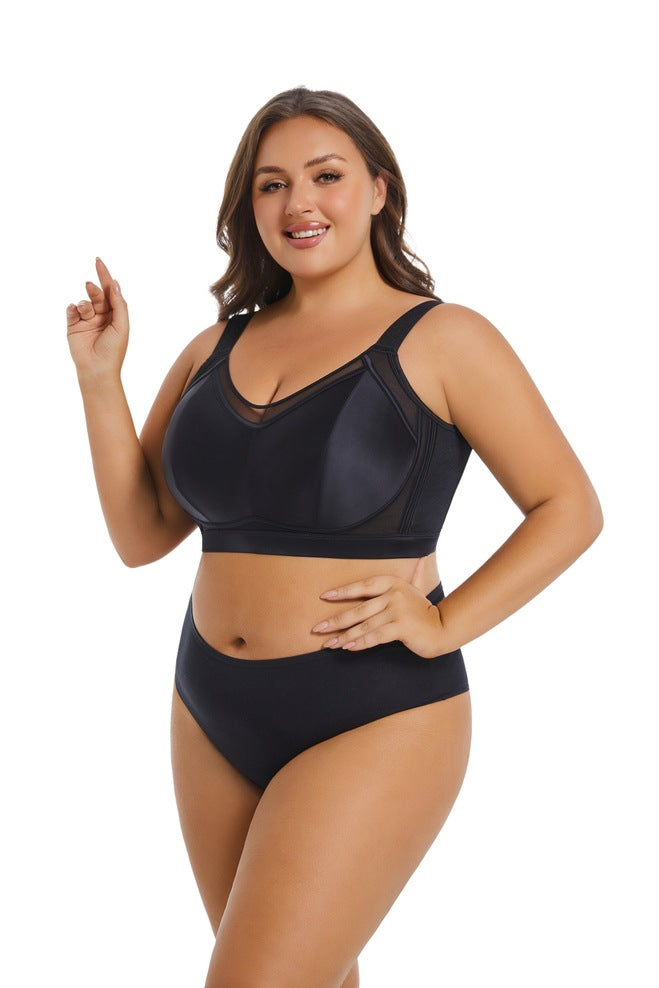 Plus size full coverage wireless bra