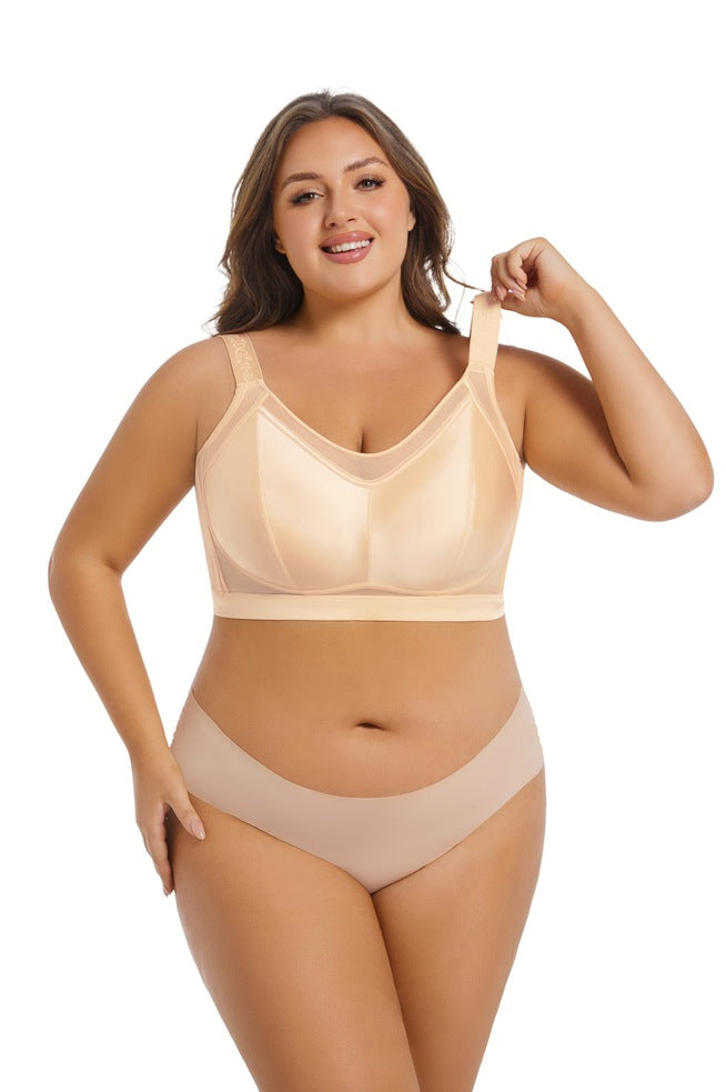 Plus size full coverage wireless bra