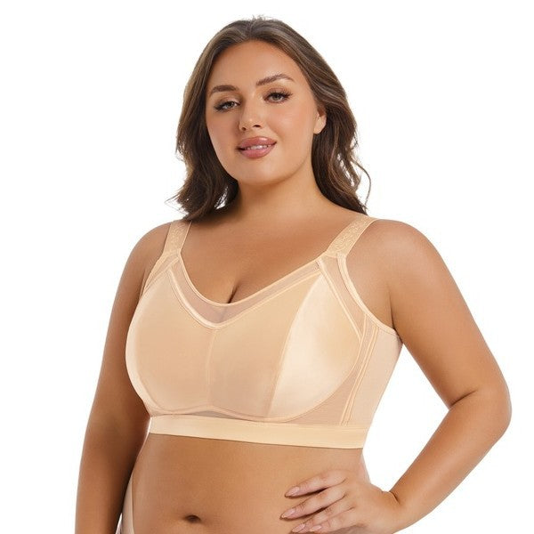 Plus size full coverage wireless bra