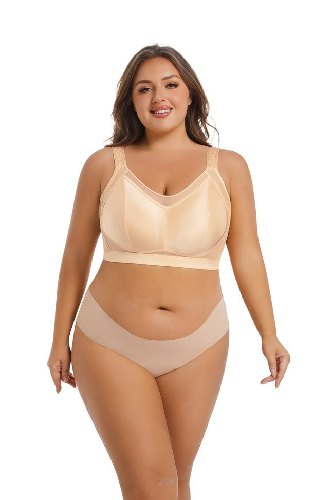 Plus size full coverage wireless bra