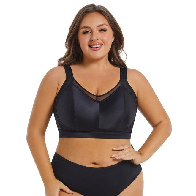 Plus size full coverage wireless bra