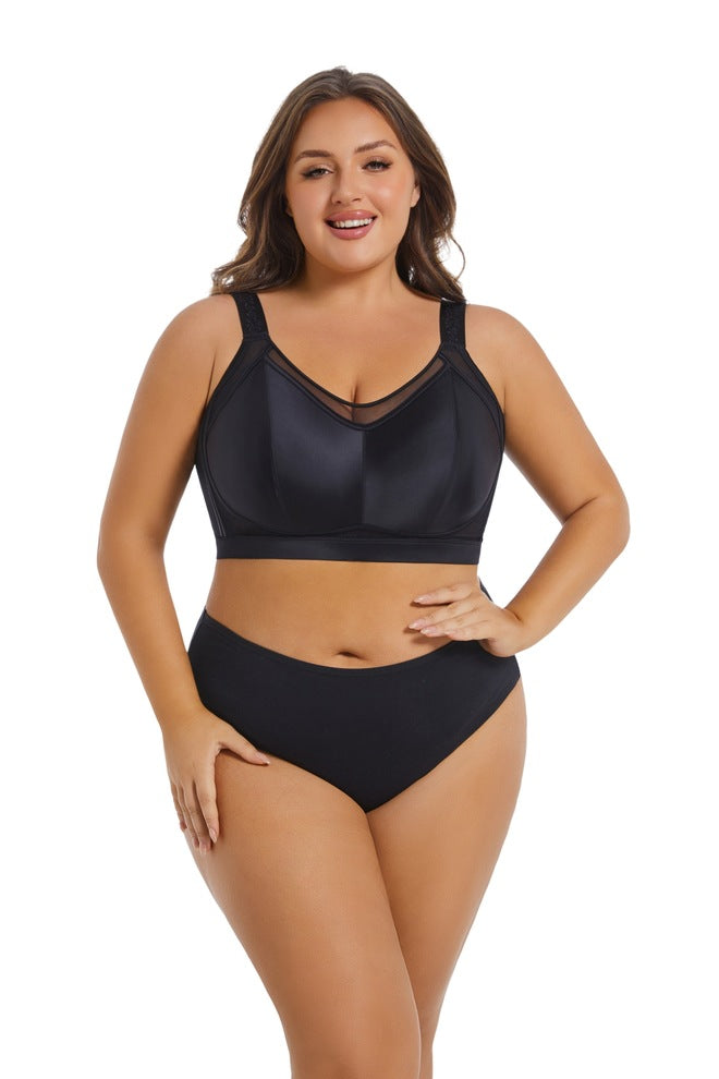 Plus size full coverage wireless bra