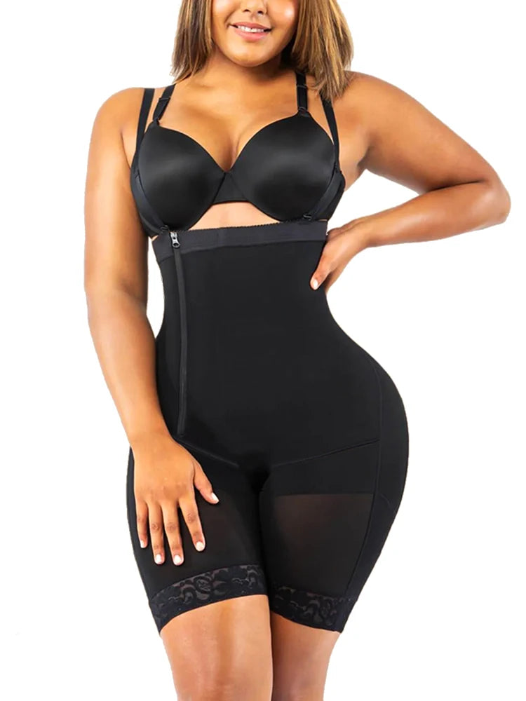 SWTB-82 High Rise Double Compression Faja Short with removable straps