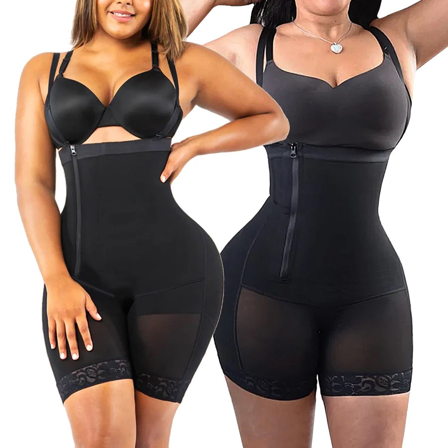 SWTB-82 High Rise Double Compression Faja Short with removable straps